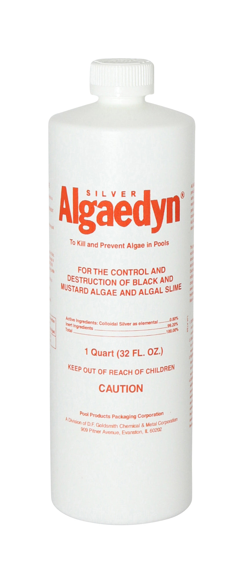 Silver Algaedyn Algae Remover Algaecide - Green and Mustard Algae Remover - Black Algae Remover - 32 oz.