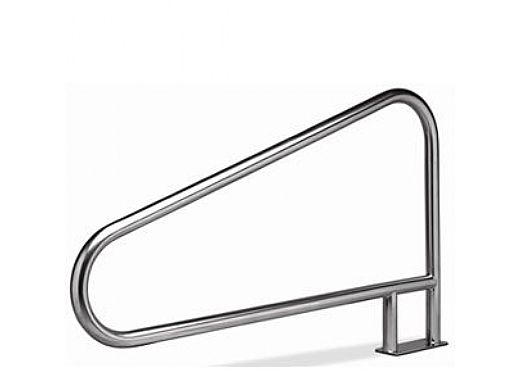 SR Smith Center Grab Stainless Steel Deck Mounted Pool Rail with Flange (Welded Mounting Plate)