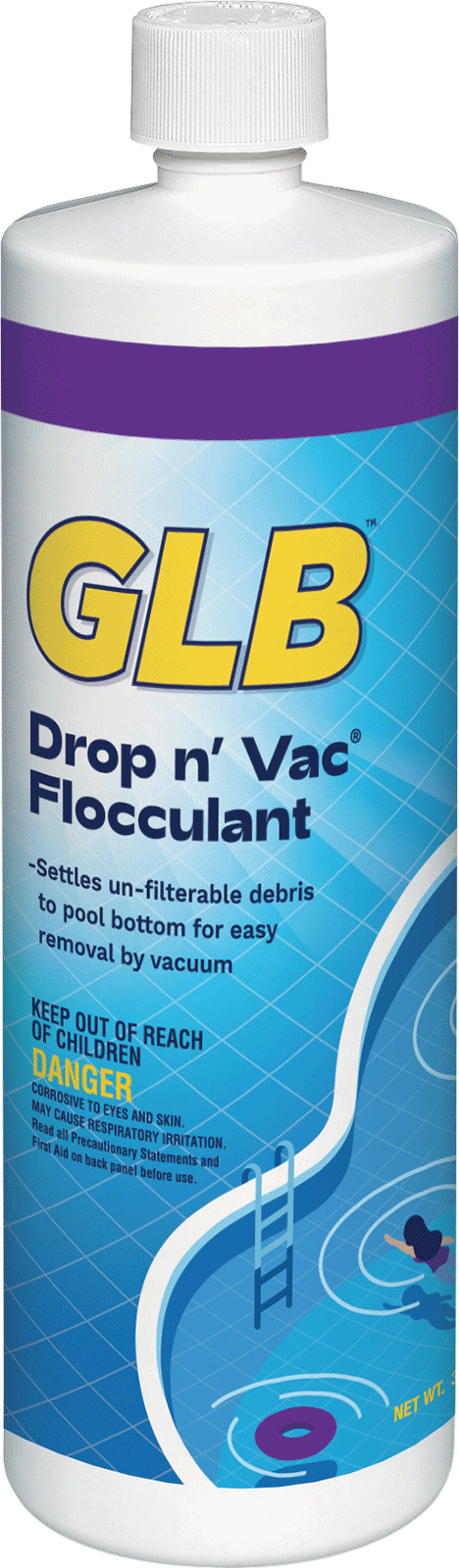 GLB Drop N' Vac Flocculant - 32 Oz