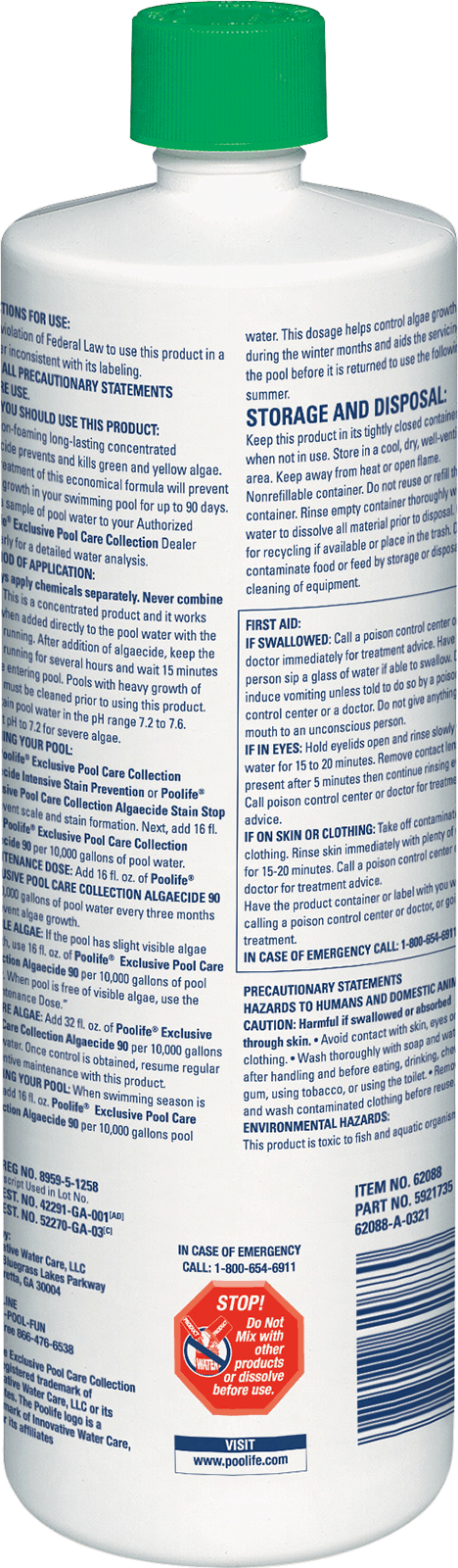 Poolife Algaecide 90 - 32 Oz