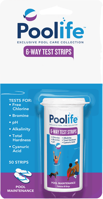 Poolife 6-Way Test Strips - Bottle of 50 Strips